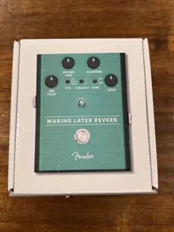 FENDER MARINE LAYER REVERB PEDAL WITH BOX AND MANUAL