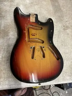 ORIGINAL VINTAGE 1973 FENDER MUSTANG GUITAR BODY SUNBURST - NICE
