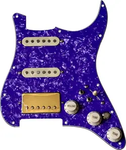 SSH PREWIRED LOADED STRAT PICKGUARD SET,ALNICO 5 HUMBUCKER PICKUPS FOR FENDER