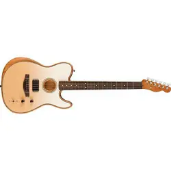 FENDER FINNEAS SIGNATURE ACOUSTASONIC PLAYER TELECASTER GUITAR, CAPPUCCINO FADE