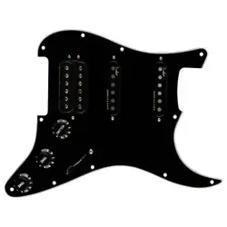 FENDER PRE-WIRED STRAT PICKGUARD SHAWBUCKER BLACK PICKUP FOR STRATOCASTER