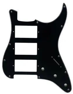 3 PLY BLACK FITS FENDER US 11 SCREWS STRATOCASTER HHH STYLE GUITAR PICKGUARD