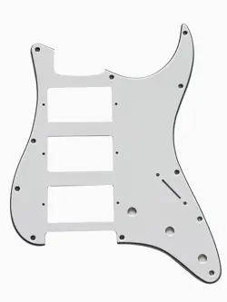3 PLY WHITE FITS FENDER US 11 SCREWS STRATOCASTER HHH STYLE GUITAR PICKGUARD