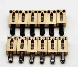 6 STRING SOLID BRASS BRIDGE SADDLES FOR FENDER STRAT TELE 10.5MM/10.8MM