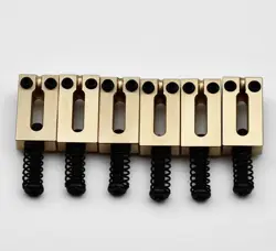 6 STRING SOLID BRASS BRIDGE SADDLES FOR FENDER STRAT TELE 10.5MM/10.8MM USA SHIP