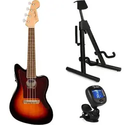 FENDER FULLERTON JAZZMASTER UKE ESSENTIALS BUNDLE - SUNBURST