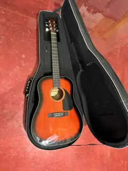 2010 FENDER DG-60 SBST DREADNOUGHT ACOUSTIC GUITAR WITH CASE