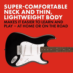 FENDER SQUIER DEBUT SERIES STRATOCASTER ELECTRIC GUITAR, BEGINNER GUITAR, WITH