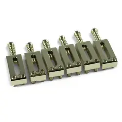 KLUSON CONTEMPORARY BRASS SADDLE SET FOR FENDER TELECASTER UNPLATED