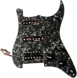 SSH PREWIRED STRAT PICKGUARD SET LOADED ALNICO 5 HUMBUCKER PICKUPS FOR FENDER ST
