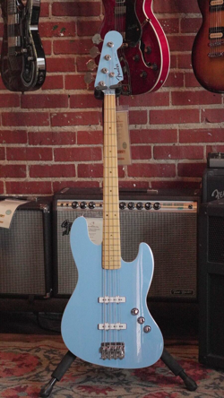 FENDER AERODYNE JAZZ BASS 4 STRING ELECTRIC GUITAR CALIFORNIA BLUE