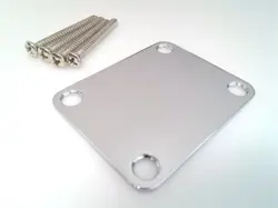 TRUE CUSTOM SHOP® CHROME GOTOH NECK PLATE & SCREWS FOR FENDER STRAT & TELE