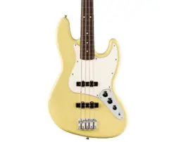 USED FENDER PLAYER II JAZZ BASS - HIALEAH YELLOW W/ROSEWOOD FB
