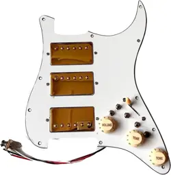 PREWIRED LOADED GUITAR PICKGUARD WITH HHH HUMBUCKER PICKUPS FOR FENDER ST GUITAR