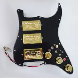 HSH PREWIRED LOADED STRAT PICKGUARD SET  ALNICO 5 HUMBUCKER PICKUPS FOR FENDER