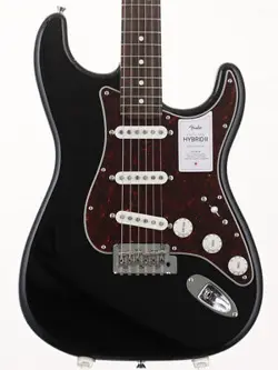 FENDER MADE IN JAPAN   HYBRID II STRATOCASTER ROSEWOOD BLACK  S N JD23029