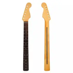 MATT YELLOW ELECTRIC GUITAR NECK CANADA MAPLE 22 FRET FOR ST FENDER REPLACEMENT