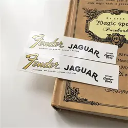 4PCS FENDER STRAT JAGUAR PVC GUITAR WATERSLIDE TRANSFER HEADSTOCK DECALS STICKER