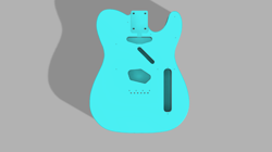 3D PRINTED FENDER TELECASTER GUITAR BODY, CUSTOM DESIGN, STANDARD