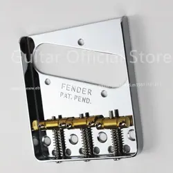 FENDER AMERICAN VINTAGE TELECASTER 3 COPPER SADDLE TELE BRIDGE - CHROME