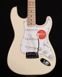SQUIER AFFINITY STRATOCASTER, MAPLE FB, OLYMPIC WHITE
