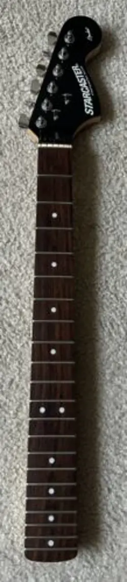 2008 FENDER STARCASTER STRATOCASTER ROSEWOOD NECK W/ BLACK METALLIC HEADSTOCK