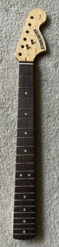 2001 FENDER STARCASTER STRATOCASTER NECK 70'S STYLE HEADSTOCK ROSEWOOD VERY GOOD