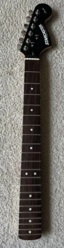 2006 FENDER STARCASTER STRATOCASTER ROSEWOOD NECK W/ BLACK METALLIC HEADSTOCK