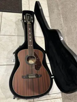 FENDER TIM ARMSTRONG HELLCAT 12 STRING ACOUSTIC ELECTRIC GUITAR NATURAL MAHOGANY