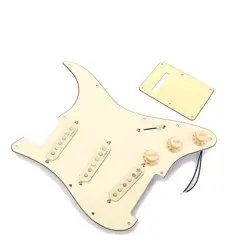 BEIGE SSS LOADED PICKGUARD ALNICO V PICKUP BACK PLATE FOR FENDER ST STRATOCASTER