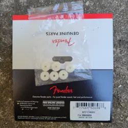 GENUINE FENDER ORIGINAL STRAP BUTTON WHITE FELT WASHERS - PACKAGE OF 6