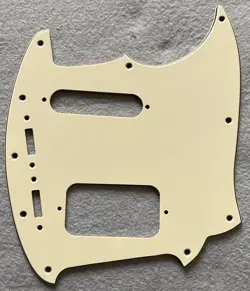 FOR FENDER KURT COBAIN JAG-STANG GUITAR PICKGUARD,3 PLY VINTAGE YELLOW