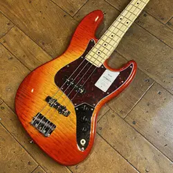FENDER 2024 COLLECTION MADE IN JAPAN HYBRID II JAZZ BASS FLAME SUNSET ORANGE TRA