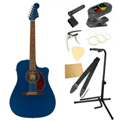 ELECTRIC ACOUSTIC GUITAR BEGINNER SET FENDER REDONDO PLAYER WN LAKE PLACID BLUE