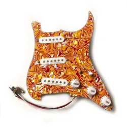 SSS PREWIRED LOADED STRAT PICKGUARD WITH SINGLE COIL PICKUPS FOR FENDER STRAT