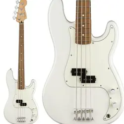 FENDER PLAYER PRECISION BASS, PAU FERRO FINGERBOARD, POLAR WHITE PRECISION BASS