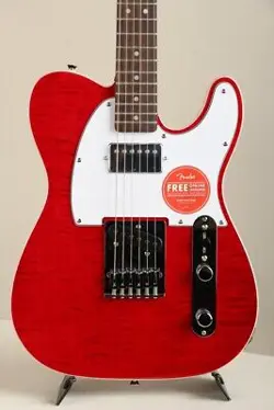 SQUIER BY FENDER AFFINITY SERIES TELECASTER FMT SH CRIMSON RED TRANSPARENT