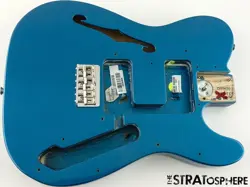 FENDER AV II AMERICAN VINTAGE 1972 TELE THINLINE SEMI-HOLLOW BODY  HARDWARE BLUE