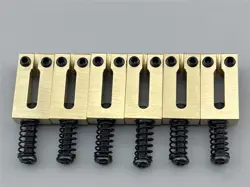 6 PCS SOLID BRASS BRIDGE SADDLES FOR FENDER STRATOCASTER/TELECASTER/STRAT/ST