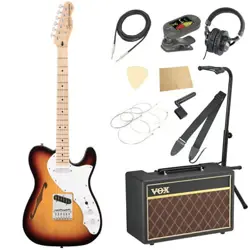 SQUIER BY FENDER AFFINITY SERIES TELECASTER THINLINE 3-COLOR SUNBURST WITH VOX A