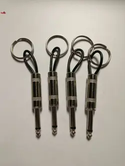 4PCS GUITAR PLUG KEYCHAIN FOR AMP KEY HOLDER SUITABLE FOR FENDER JACK