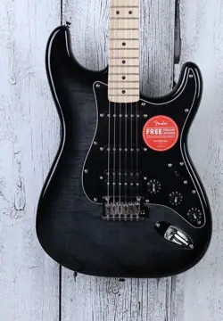 FENDER SQUIER AFFINITY SERIES STRATOCASTER FMT HSS ELECTRIC GUITAR BLACK BURST