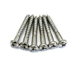 (6) HARDENED 6-POINT TREMOLO MOUNTING SCREWS FOR FENDER STRAT® GS-3013-010