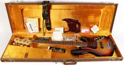 2007 FENDER AMERICAN DELUXE 3-COLOR SUNBURST JAZZ BASS GUITAR W/ OHSC