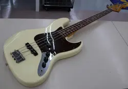 [RARE] FENDER JAPAN ELECTRIC BASS GUITAR JAZZ JB-STD WHITE S SERIAL USED FROM JP