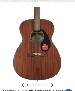 FENDER CC-60S ALL-MAHOGANY CONCERT WITH HARDSHELL CASE