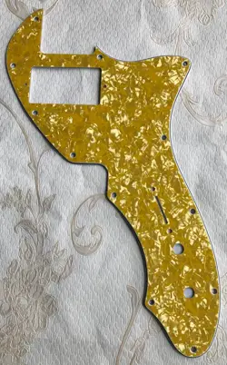 PICK FITS FENDER TELECASTER 69 THINLINE PAF GUITAR PICKGUARD,4 PLY GOLD PEARL