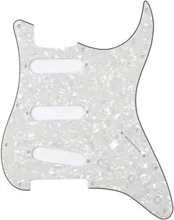 PARCHMENT PEARL MUSICLILY 11 HOLES SSS STRAT PICK GUARD FENDER USA/MEXICO STANDA