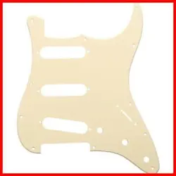 1 PLY CREAM 11 HOLES SSS STRAT PICKGUARD FOR FENDER USA/MEXICO STANDARD ST STRAT