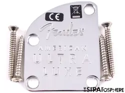 FENDER AMERICAN ULTRA LUXE TELE NECK PLATE STRATOCASTER CHROME CONTOUR SHAPE